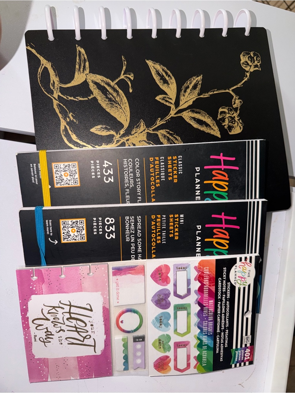 The Happy Planner Black Notebook with Gold Floral Cover - Picture 11 of 11